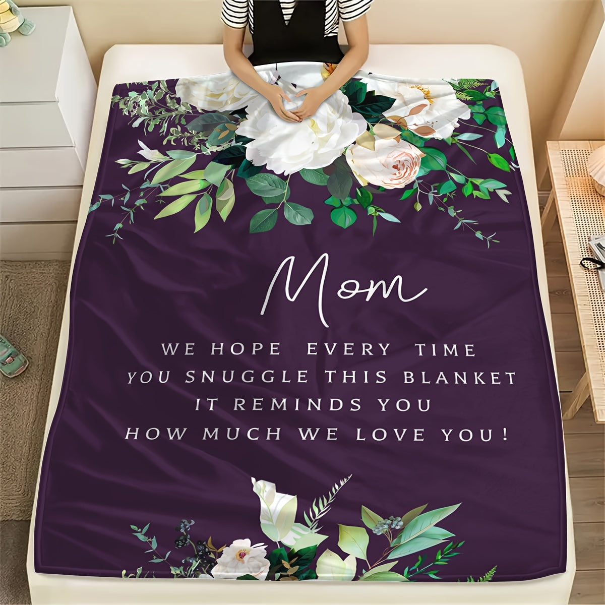 Mom Flower Blanket  Mother's Day/ Birthday