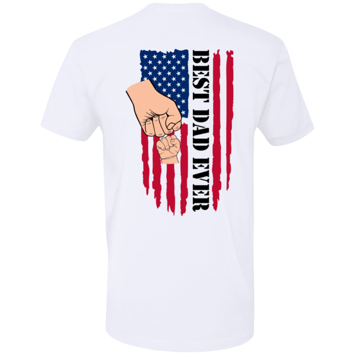 Dad Raised Fist Bump T-Shirt Color Flag