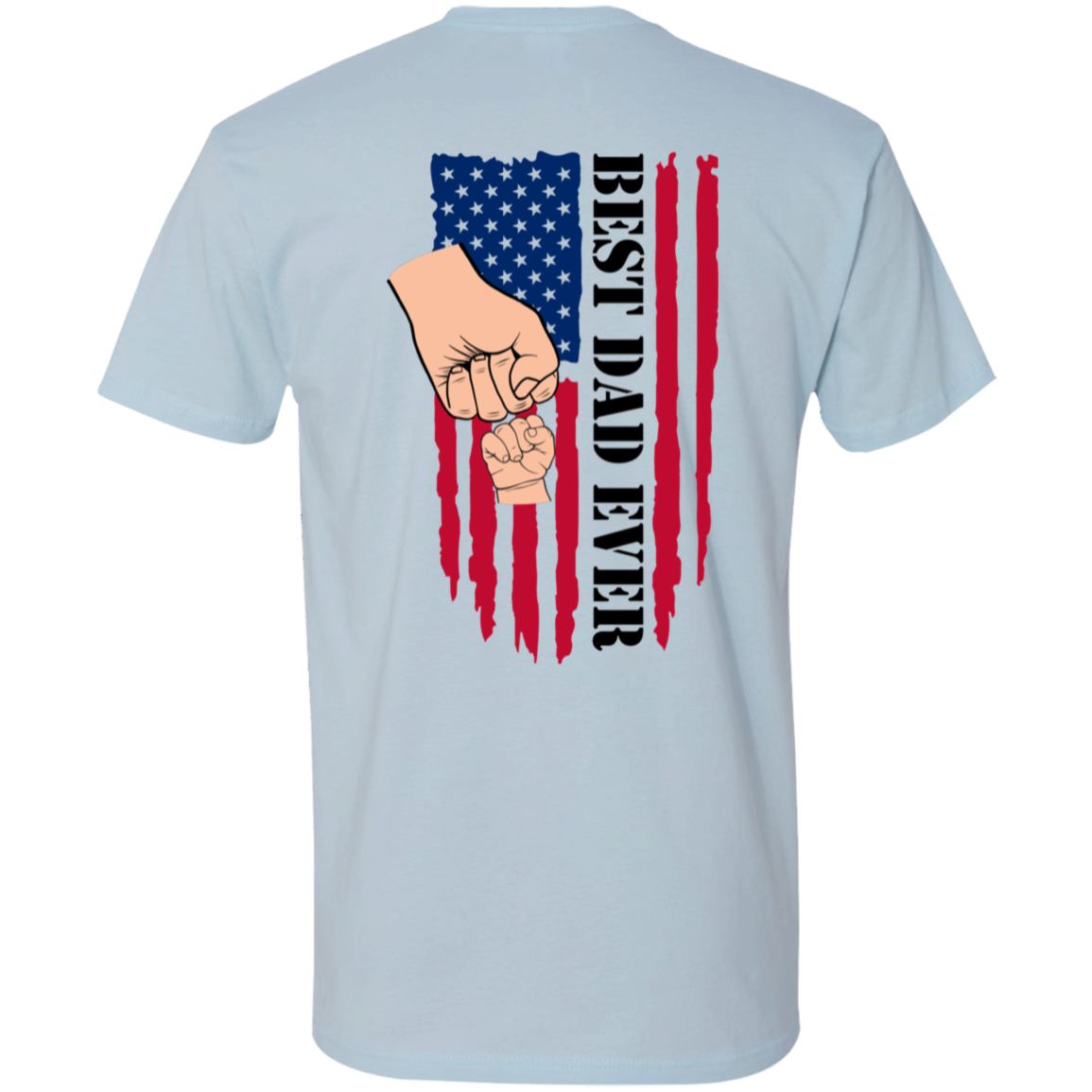 Dad Raised Fist Bump T-Shirt Color Flag