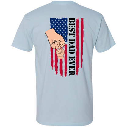 Dad Raised Fist Bump T-Shirt Color Flag