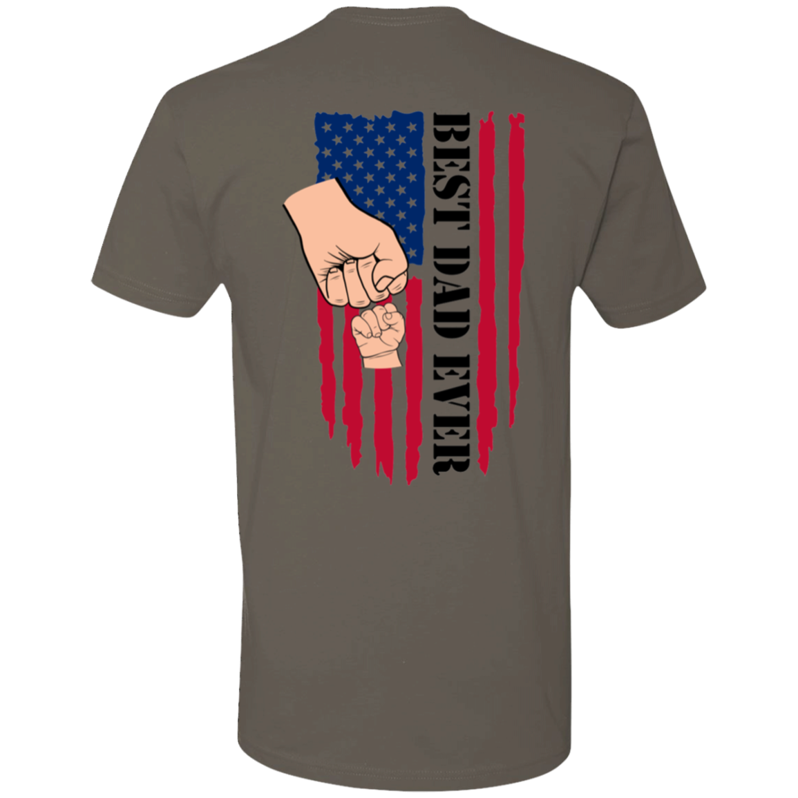 Dad Raised Fist Bump T-Shirt Color Flag