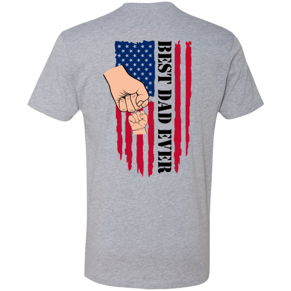 Dad Raised Fist Bump T-Shirt Color Flag