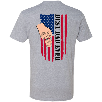 Dad Raised Fist Bump T-Shirt Color Flag