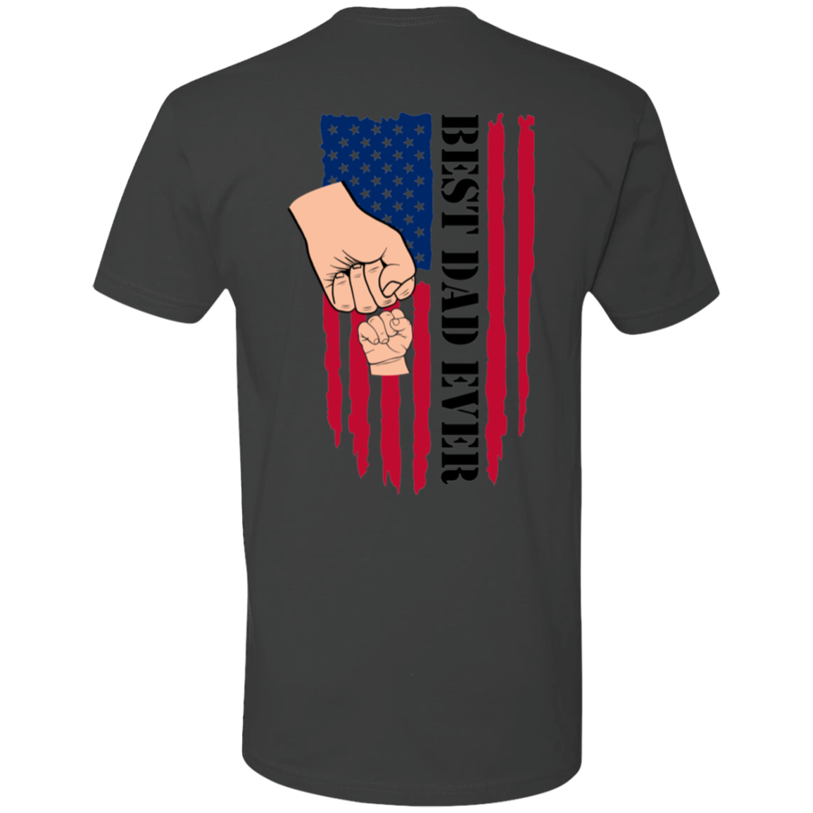 Dad Raised Fist Bump T-Shirt Color Flag