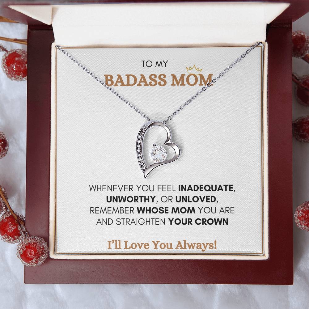 To My Bad Ass Mom (white message card)