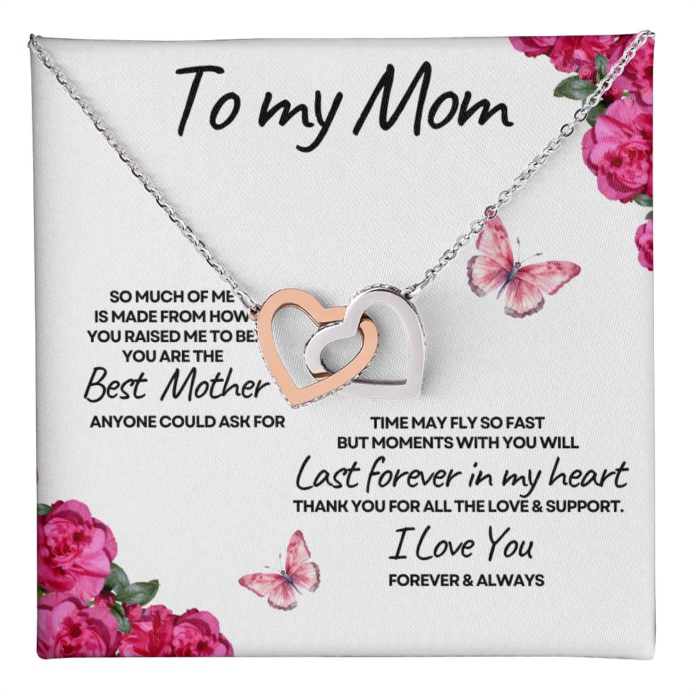 To My Mom (Locking Hearts) white card