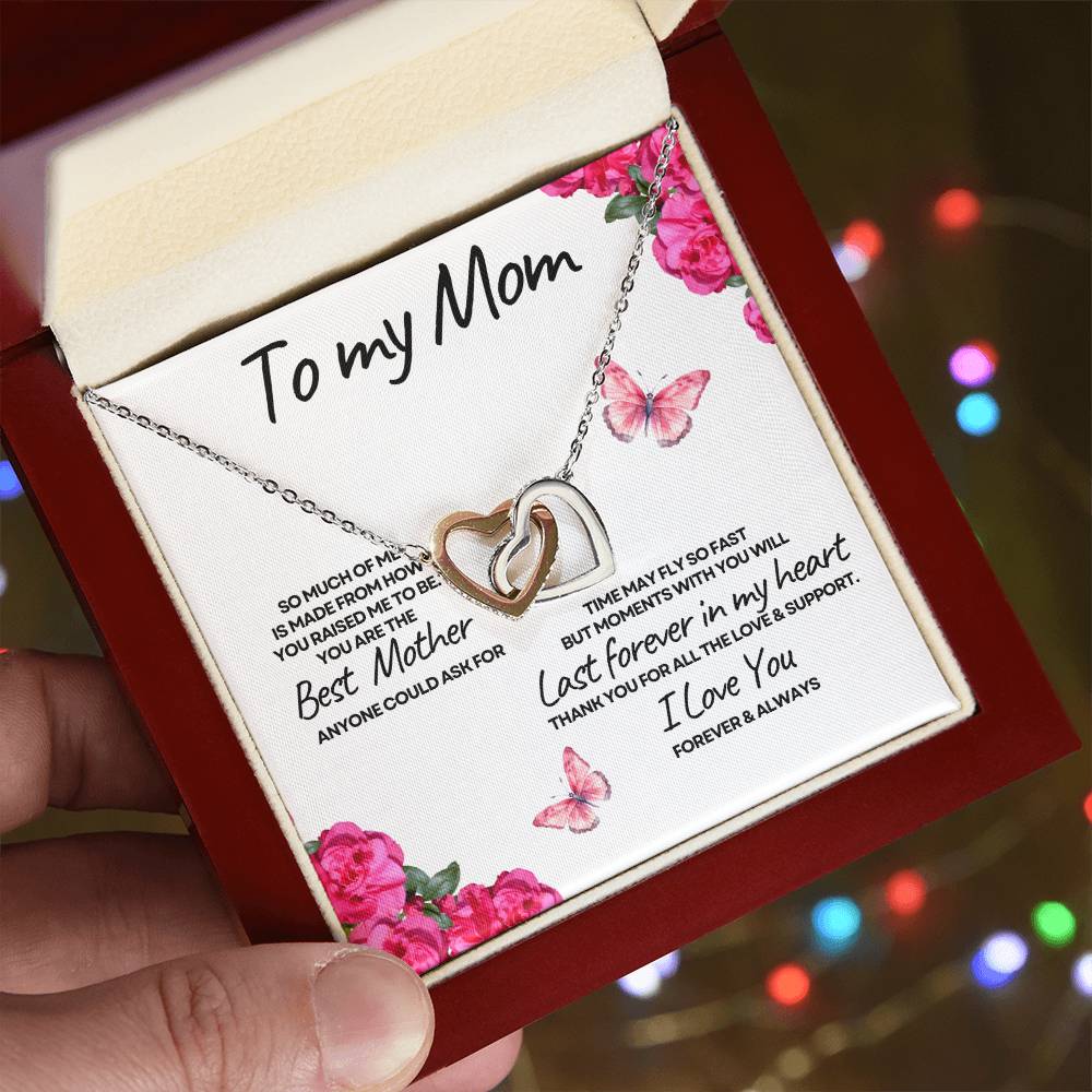 To My Mom (Locking Hearts) white card