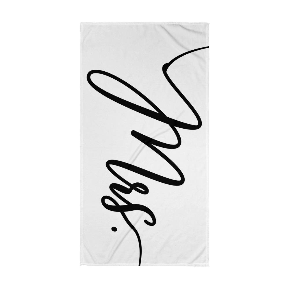 Mrs. Beach Towel Wedding Gift