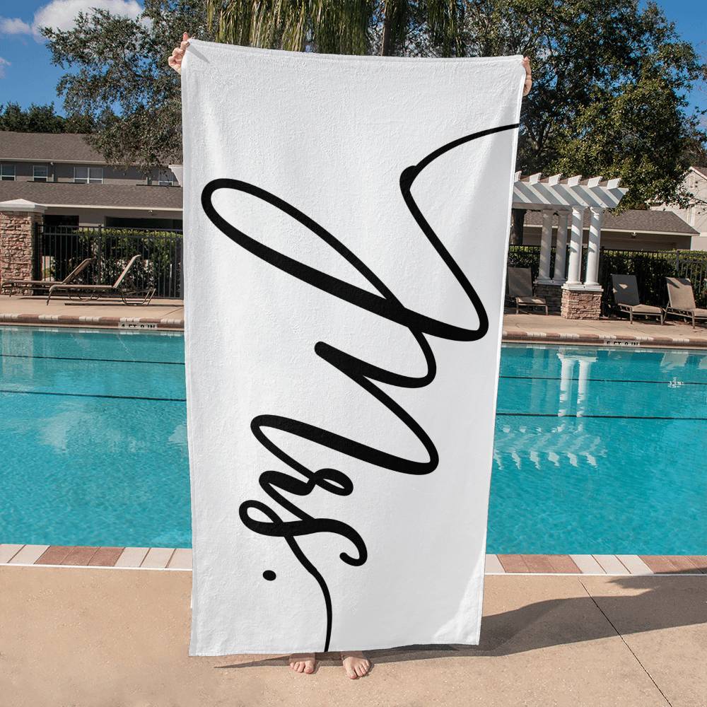 Mrs. Beach Towel Wedding Gift