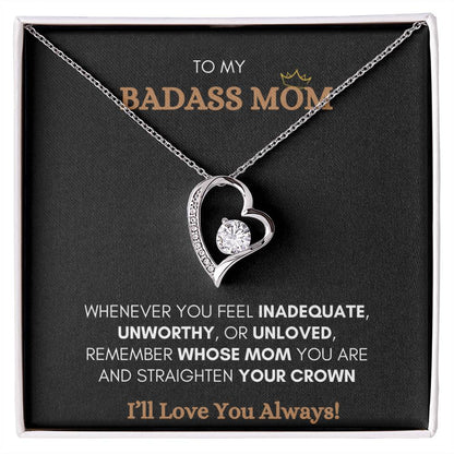 To My Bad Ass Mom (black message card)