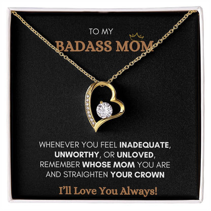 To My Bad Ass Mom (black message card)